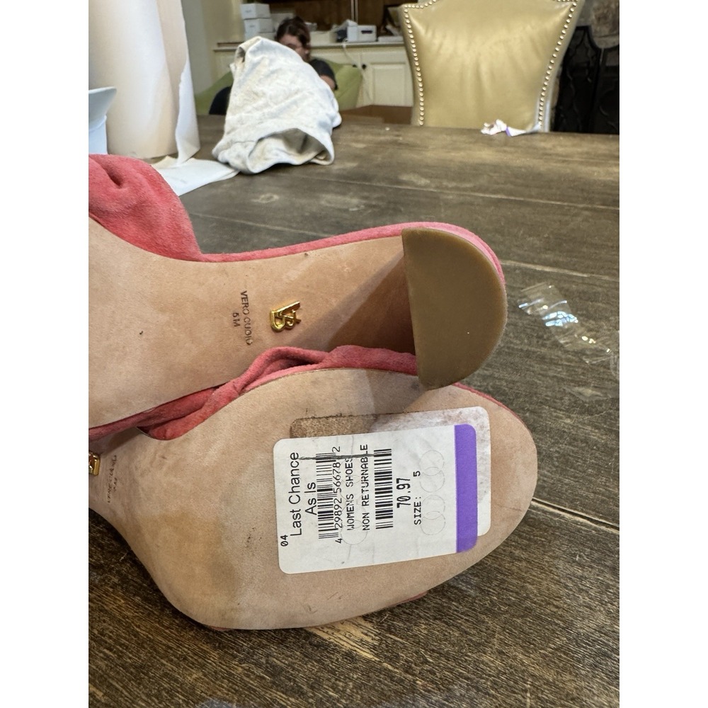 Veronica Beard Women's Pink Ganita Slide Heel Sandal Size 5 - Picture 9 of 12